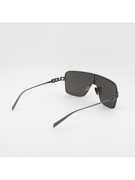 Gucci GG1936S 002 Sunglasses Gunmetal Grey Shield Frame, Grey Lenses main image 8